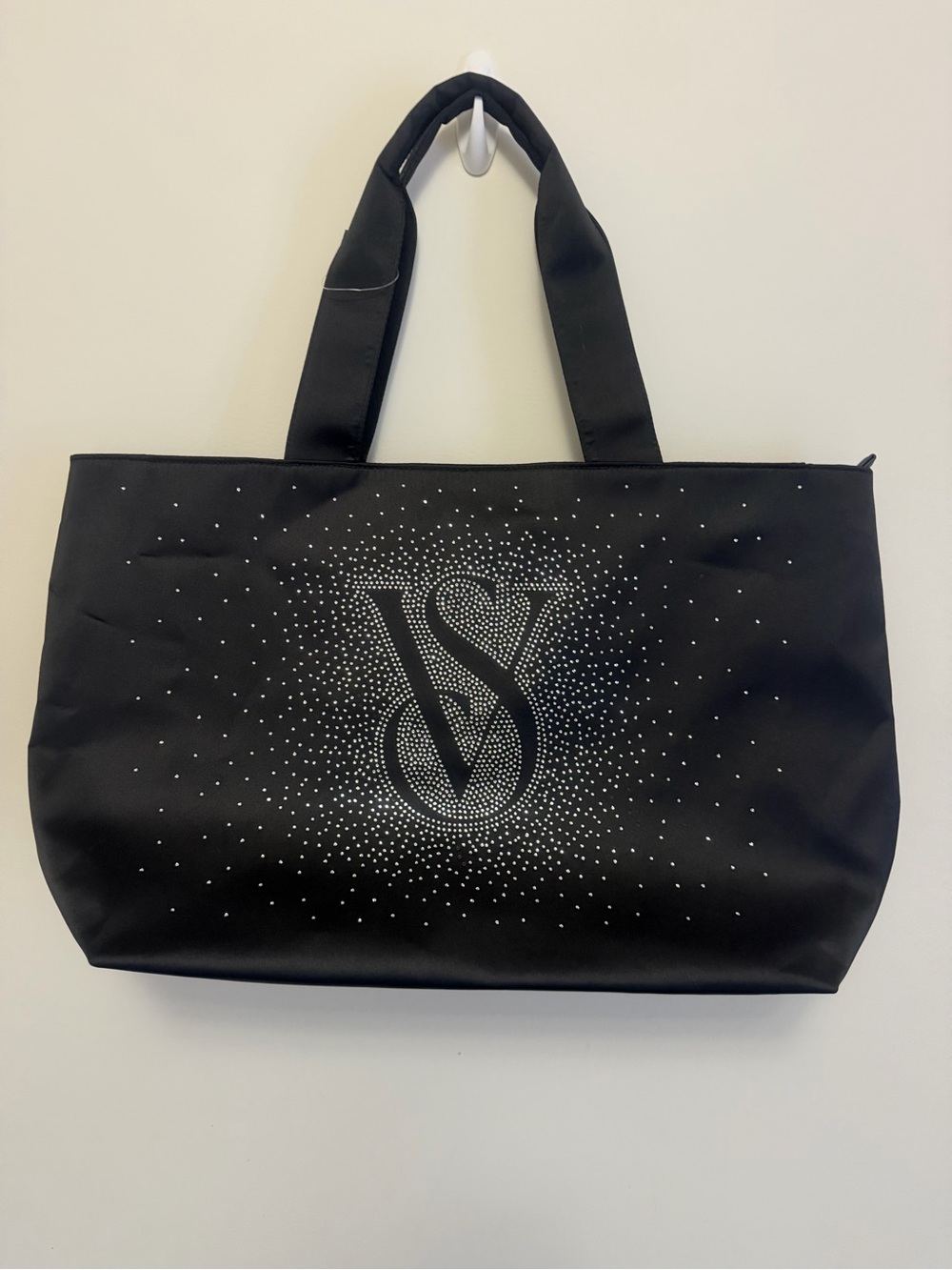 Victoria's Secret Black Tote with Crystal VS Logo
